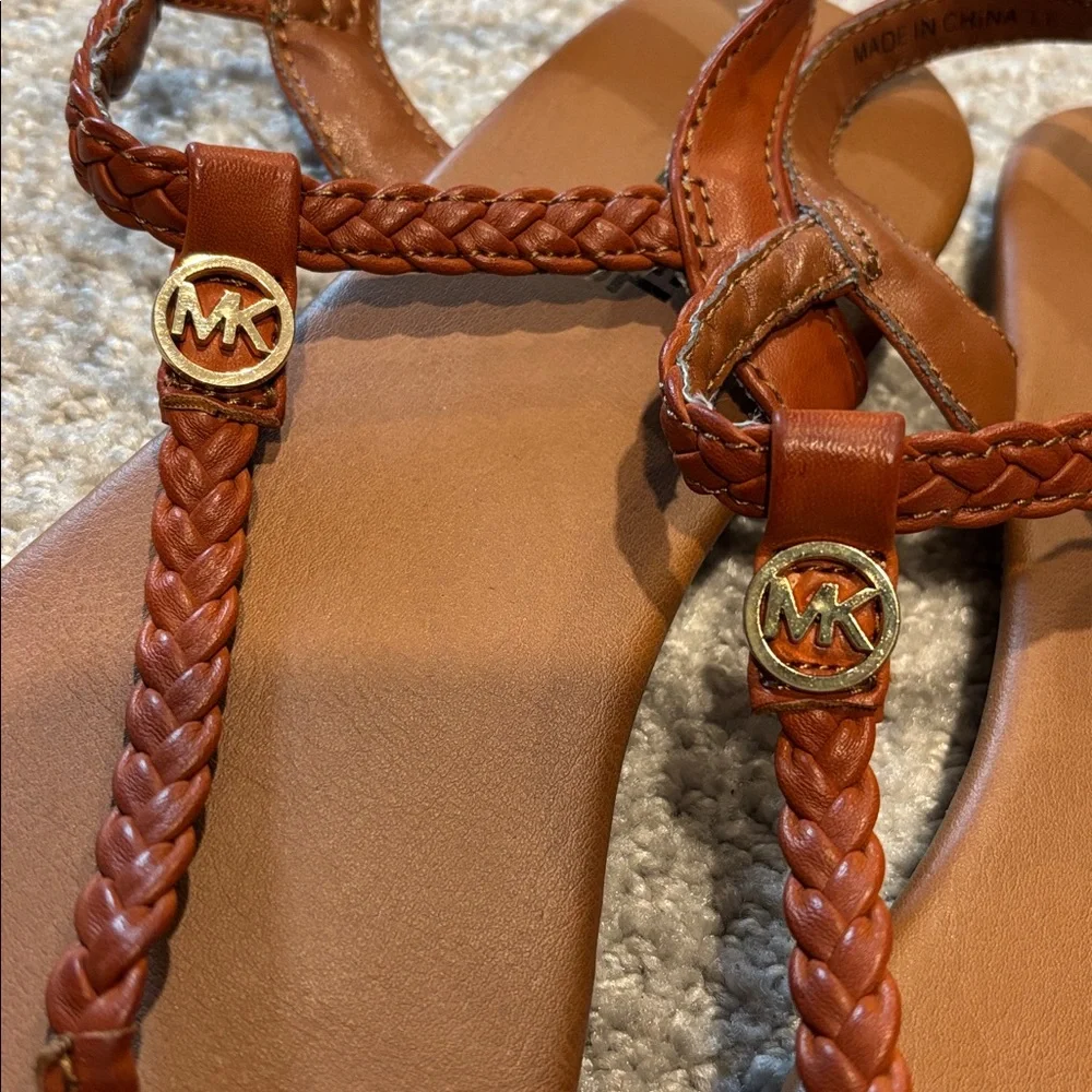 Michael Kors Tan Braided Sandals